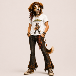 t shirt unisexe la musichienne rox star