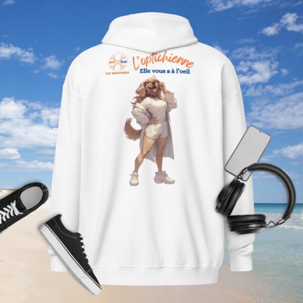 sweat à capuche épais unisexe à fermeture éclair l'optichienne