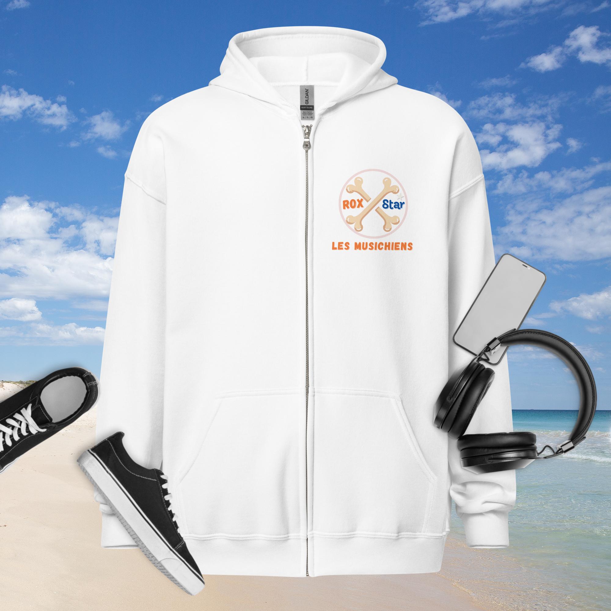 sweat à capuche épais unisexe à fermeture éclair