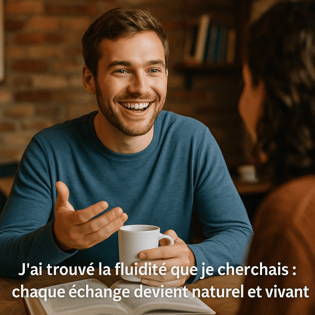 J’ai trouvé la fluidité que je cherchais : chaque échange devient naturel et vivant.