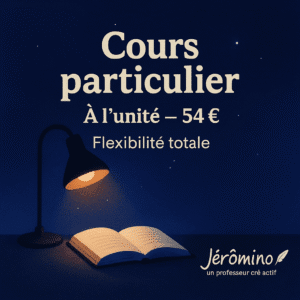 cours particulier à l’unité — 54 €
