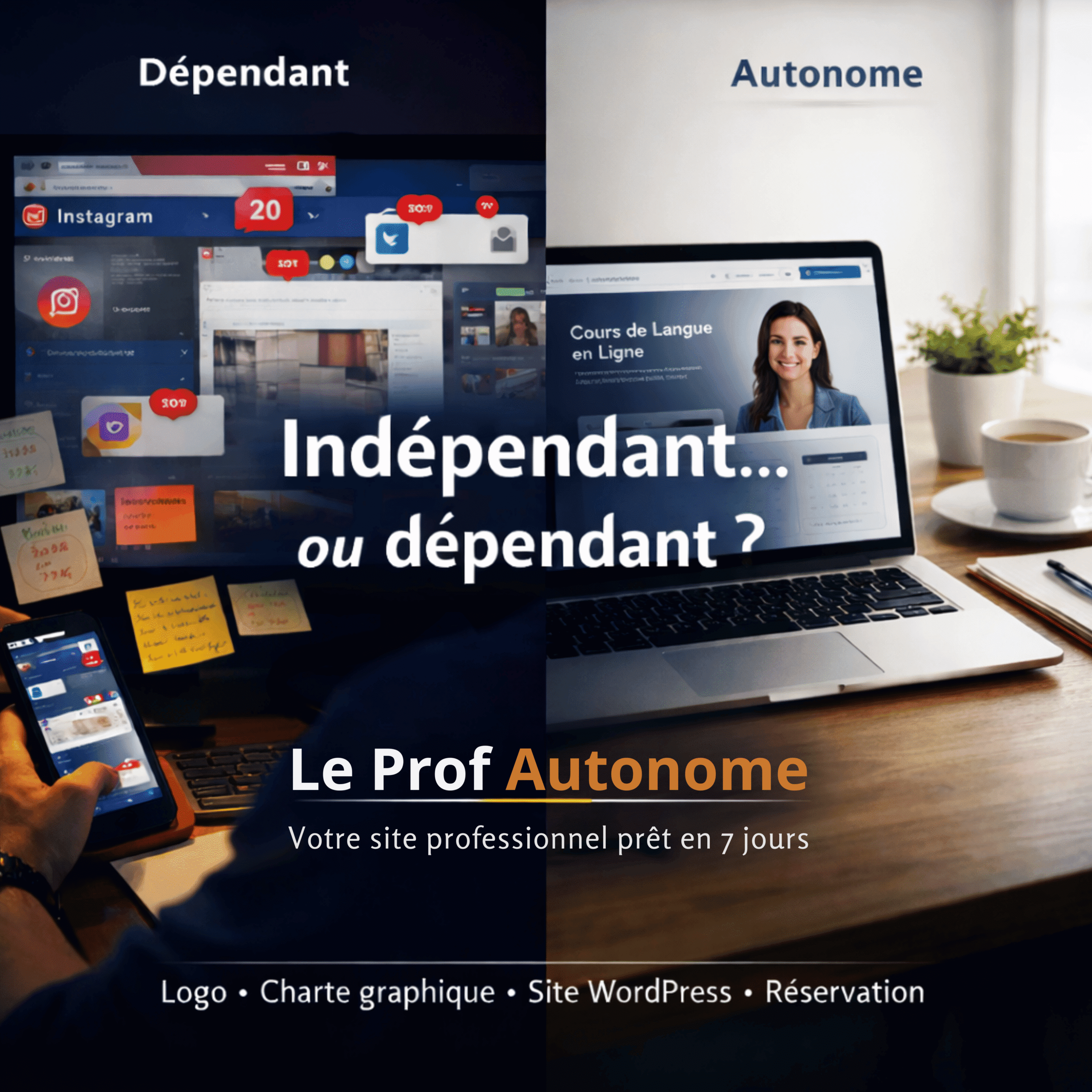 Exemple de visuel et charte French Circle : tons doux, moderne et professionnel