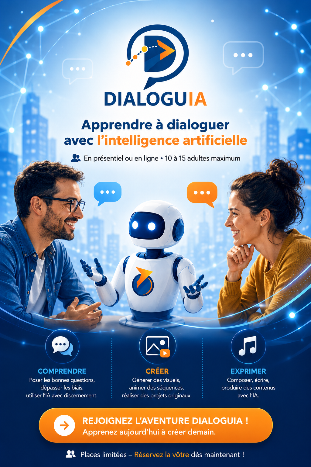 Illustration DialoguIA — apprendre à dialoguer avec l'IA en classe de FLE