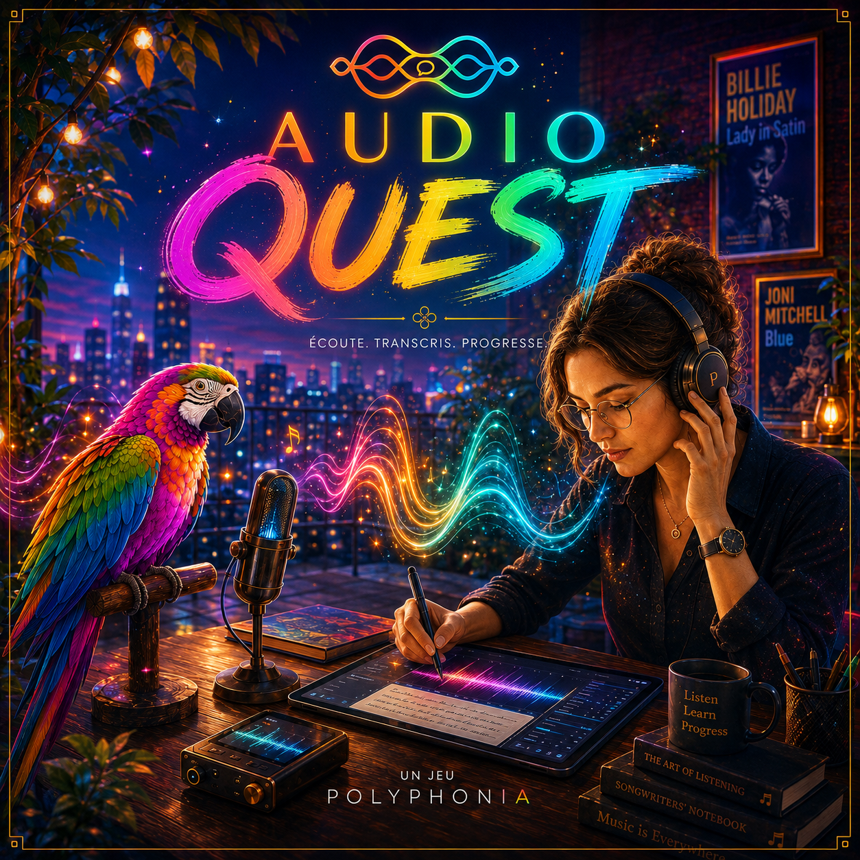 Audioquest - dictée audio trilingue Polyphonia
